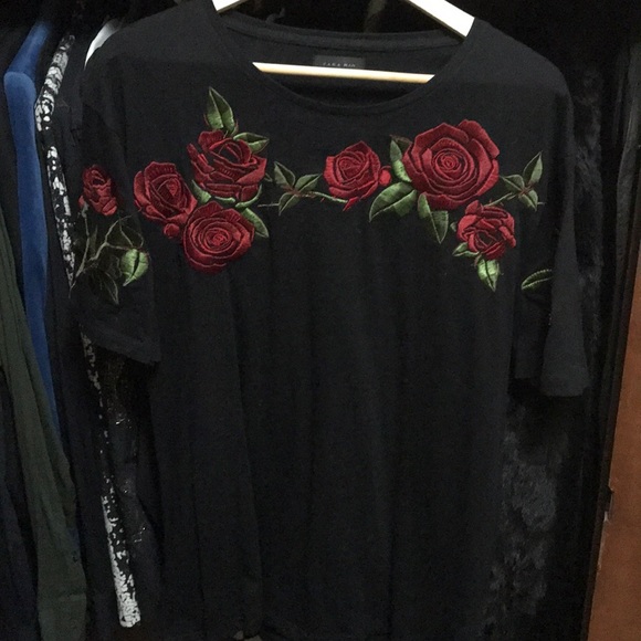 Zara Other - Zara man XL rose embroidered t shirt